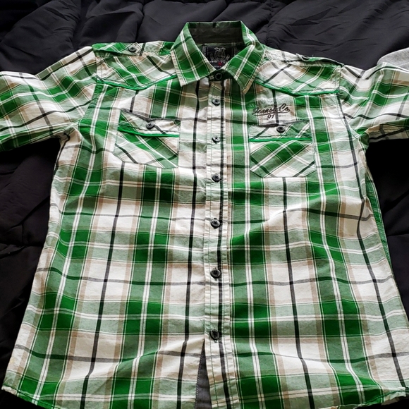 Short sleeve plaid shirt - Picture 1 of 2